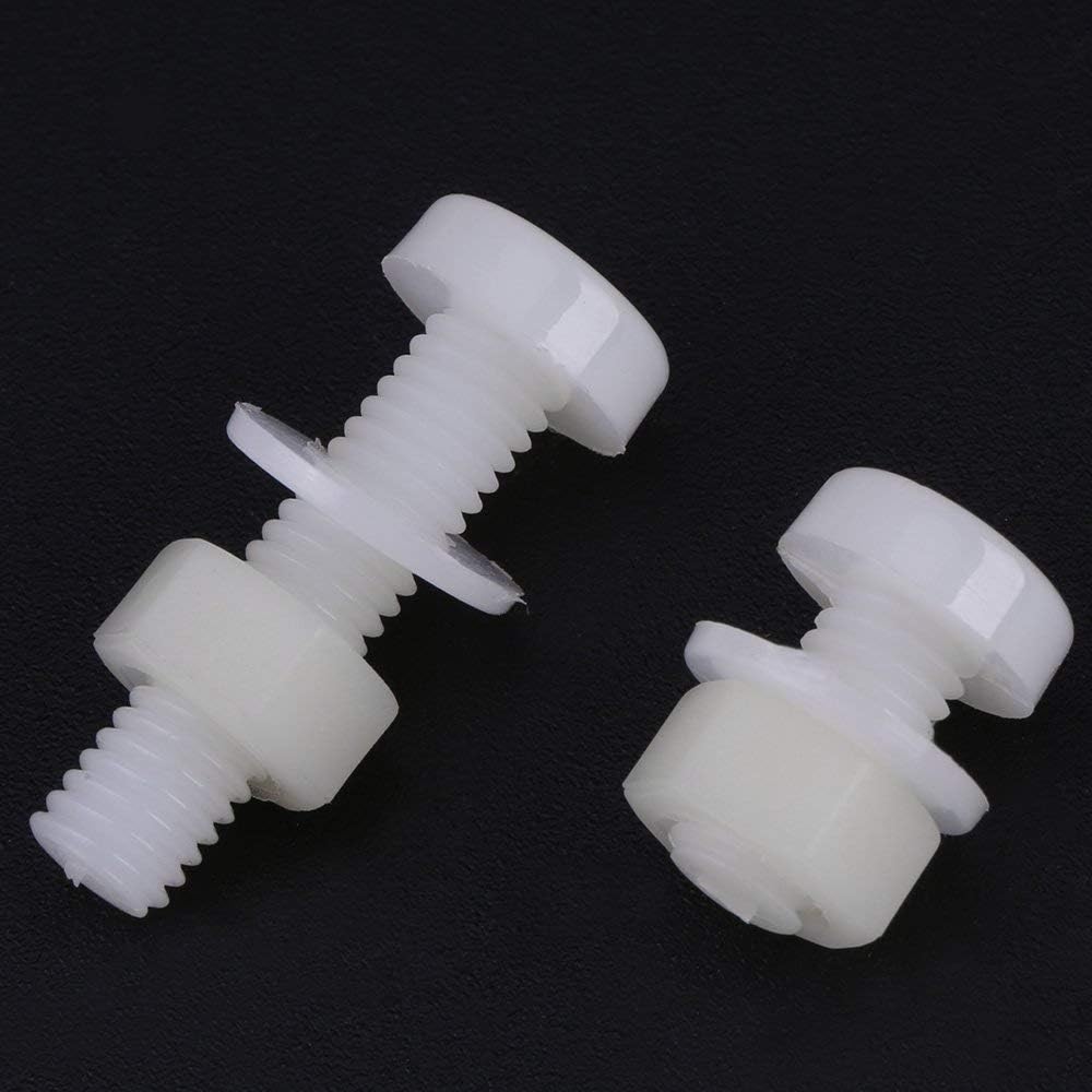 Juego de Tornillos de Nylon Máquinas Herramientas Tuercas Hexagonales