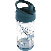 Stephen Joseph, Kids Flip Top Water Bottle, 10 oz Tritan BPA Free, Water Bottle for Girls & Boys, Back to School Flip Top Bottle, Construction
