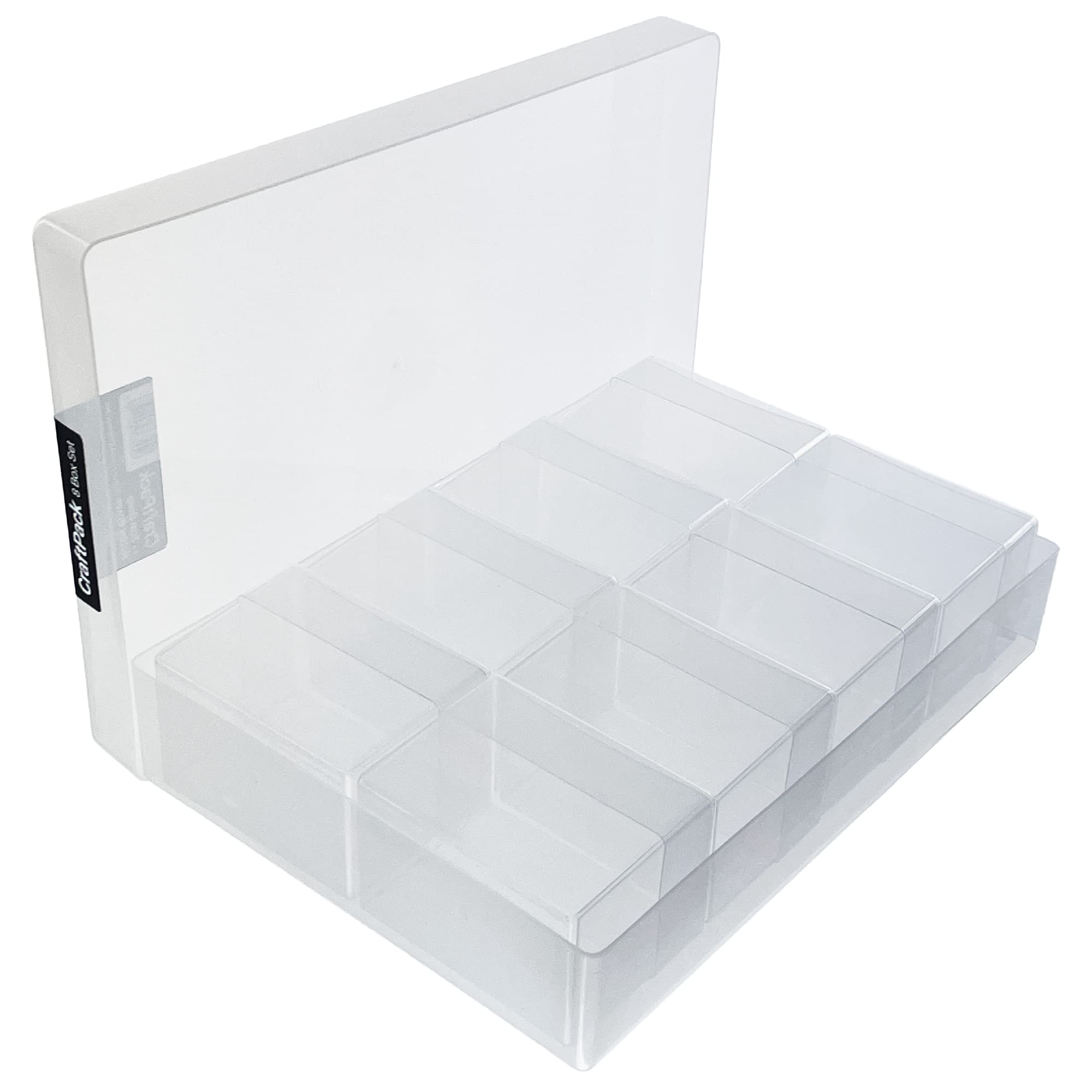 WestonBoxes CraftPack, Small Storage Box Multi-Pack for Beads, Jewellery, Sewing, Hobby, Crafts & DIY (Clear, 8 Pack) โ image 1