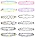 Besteel 12pcs Necklace for Women Tattoo Choker Collar Necklace Stretch Elastic Set Teen 80s 90s
