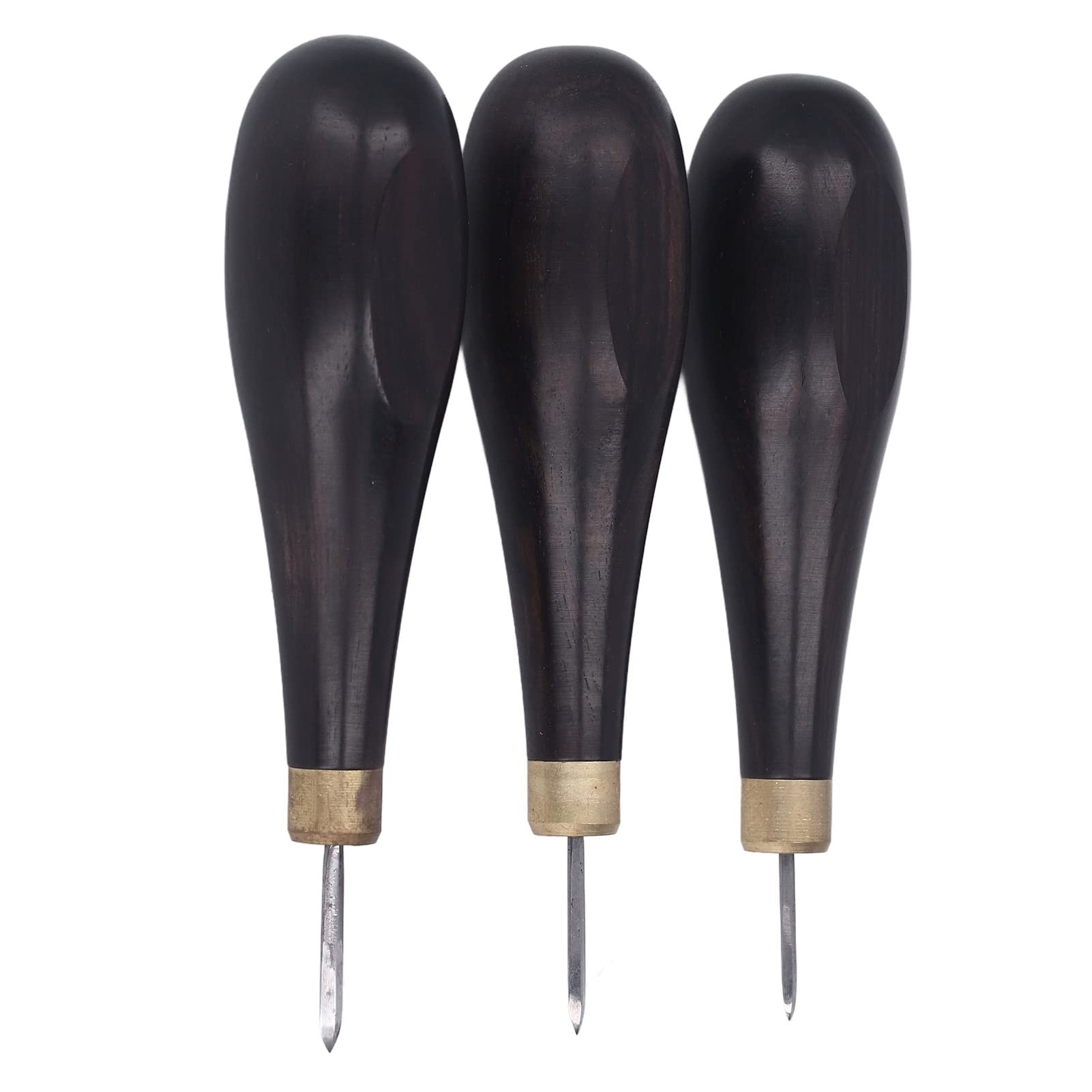 Leather Craft Sewing Awl 3Mm Diamond Chopping Cone Sandalwood Diamond Cone Leather Awl Rhombic Cone Handmade Leather Tool Hand Sewing Tool