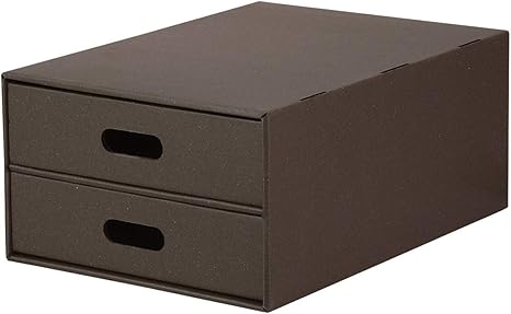 Amazon Co Jp 無印良品 ダンボール 引出式 2段 約幅26 奥行37 高さ16cm