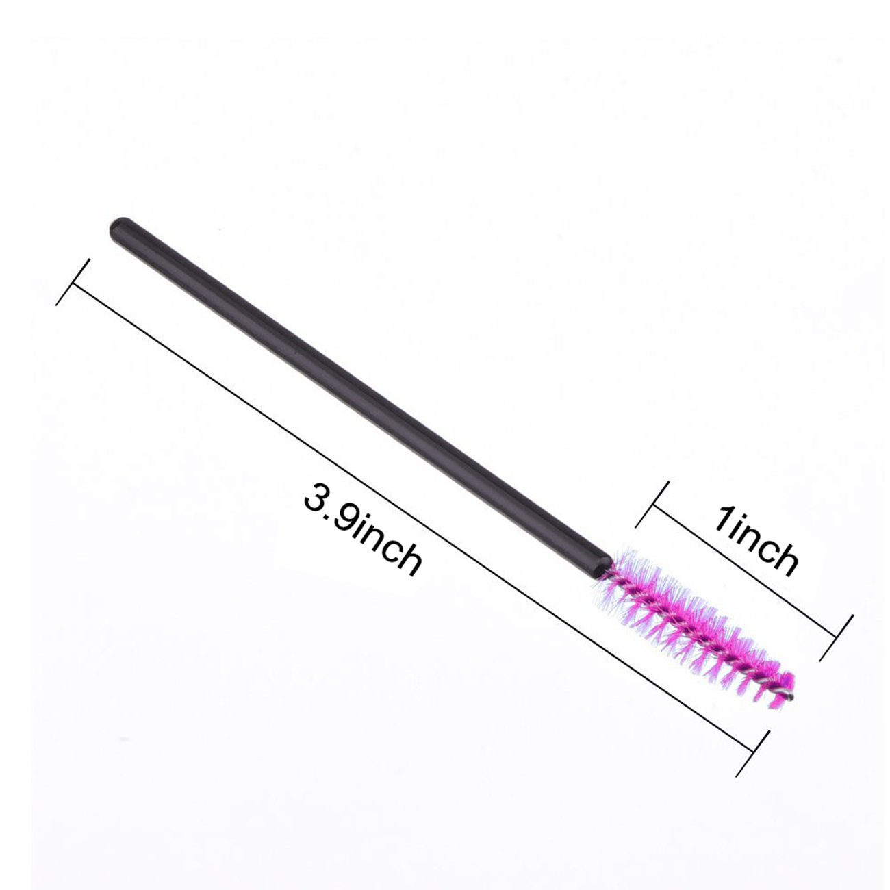 GoWorth 200 PCS Disposable Eyelash Mascara Brushes Makeup Brush Wands Applicator Makeup Kits(Rose Red & Black): Beauty