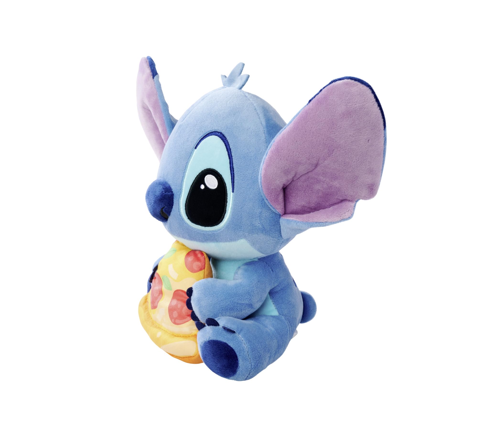 Simba Disney Stitch Kuscheltier mit Pizza – Plüschfigur zum Knuddeln, mit Pizza‑Stück in der Hand, ikonischer Disney‑Klassiker für Fans und Kinder, blau, 25 cm, ab 0 Jahren 2