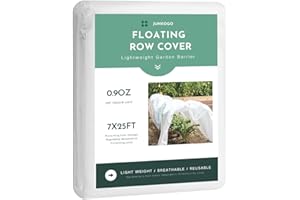 JUNKOGO Plant Freeze Protection Cover, 7x25ft Frost Cloth Winter Garden Blanket, Floating Row Cover for Cold Weather and Shade, Perfect for Outdoor Vegetables, Trees, Greenhouse