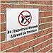 No Weapons Signs - 4 Pieces - Rust Free - Clear & Visible Text - Light Tough Long-Lasting - Easy To Install Safety/Security Signs - Get People To Obey Command Effortlessly