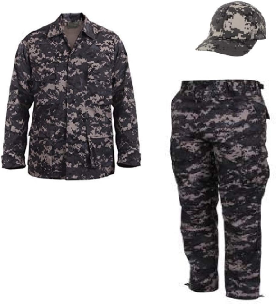 black digital camo pants