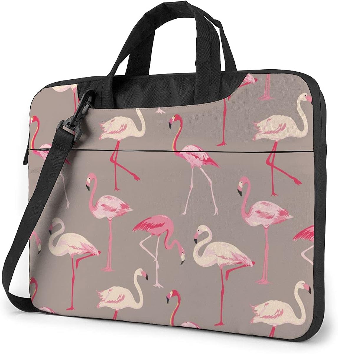 Pink Flamingo Laptop Carrying Case Classic Slim Briefcase