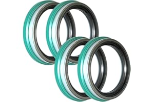 4 Pack of TORQUE Classic Wheel Seal for Driver Steer Oil Seal (Replaces SKF 35066 35058 Stemco 383-0136) Replacement for Freightliner Kenworth Peterbilt Navistar Volvo Trucks (4 x TR35066)