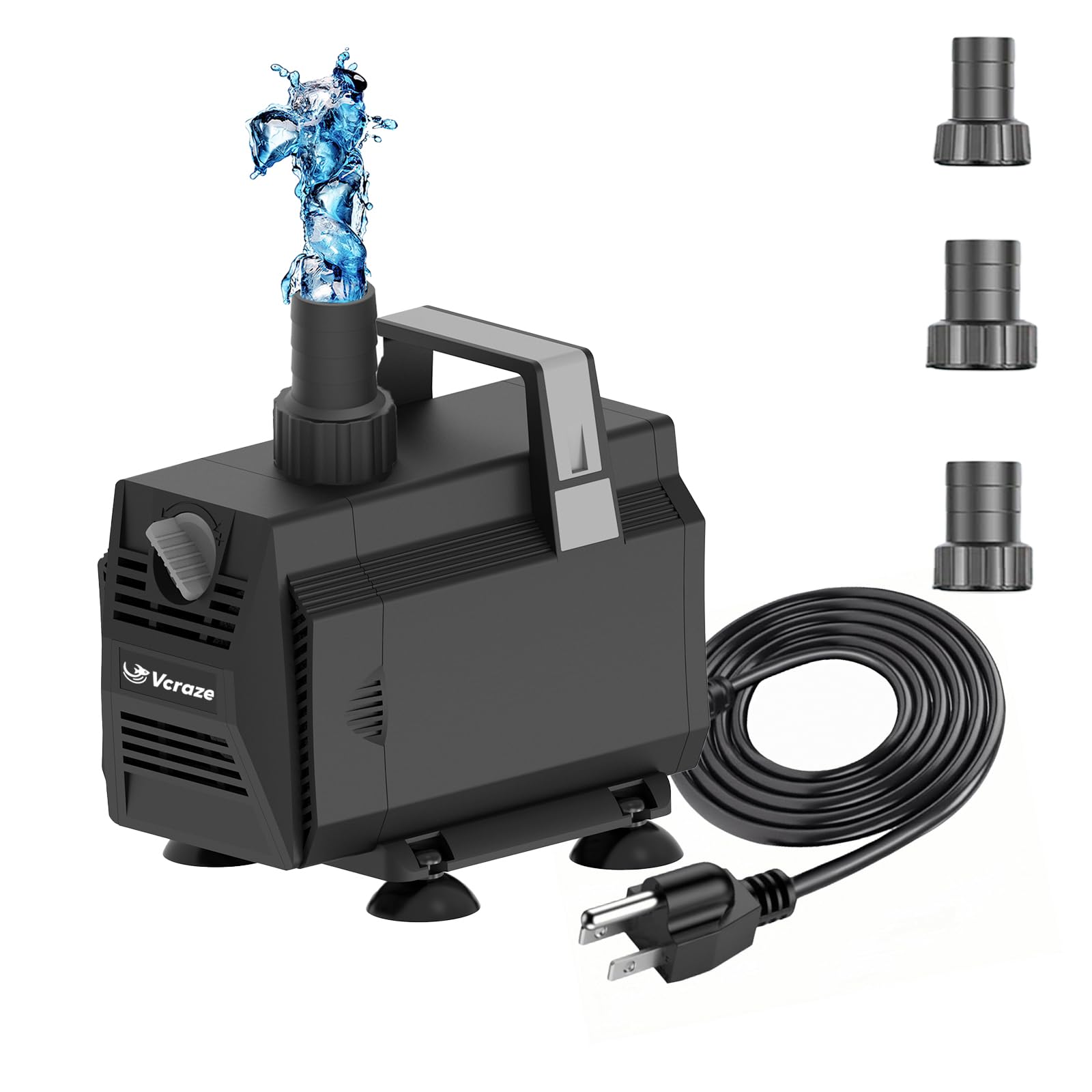 AquaMiracle 1200 GPH Submersible Water Pump (4500L/H, 70W) For Ponds, Fountains, Waterfalls