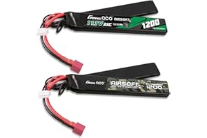 Gens ace 25C 1200mAh 3S1P 11.1V 2X Airsoft Battery with Dean Plug(US Buyers get US Version-Camo, EU Buyers get EU Version-Green)