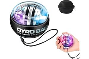 SUMMERLANGUAGE Wrist Ball - Torque-Ball Hand Exerciser, Forearm/Finger/Grip Strength Trainer, Wrist Power Gyro Balls with Auto-Start Colorful LED Lighting, Hand Strengthening Devices