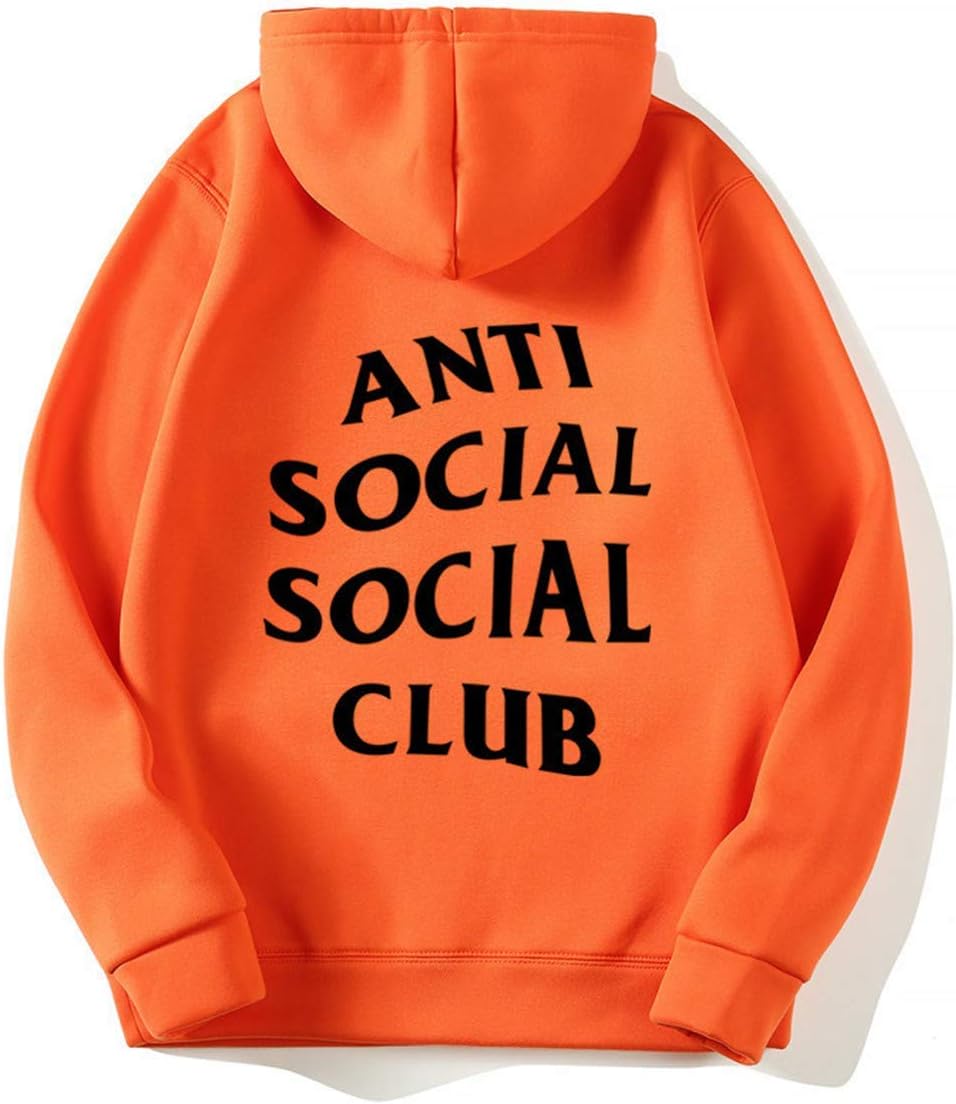 Inspired Anti Social Social Club Printed Hooded Retro Hoodie