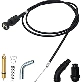 Vkinman Carburetor Choke Cable and Starter Valve Plunger Kit, Replacement for Honda 2001-2014 Foreman Rubicon 500 TRX500FA TRX500FE TRX500FM TRX500FPE, Replace 17950-HN0-A12 16046-HM5-730