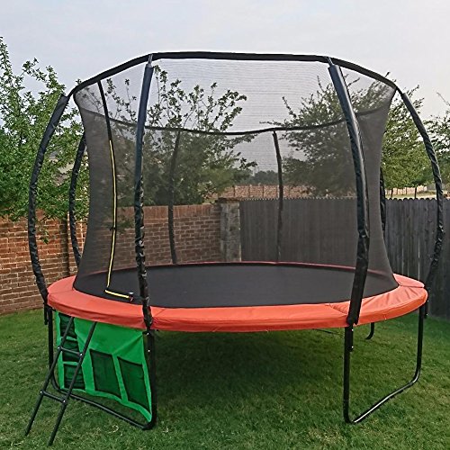 BLOOM 12 Feet Trampolines Outdoor Trampoline with Safety Enclosure and Ladder