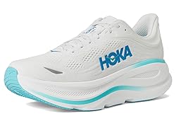 Hoka Men's Bondi 9 Sneaker, White Blue, 14