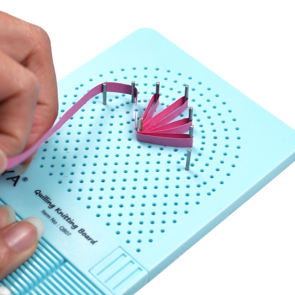 JUYA Quilling Knitting Board with 2 Functions Have Sticks Storage (Blue)