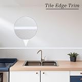 Zayejod White PVC Tile Edging Strip Peel and Stick 3M Moulding Trim view 7