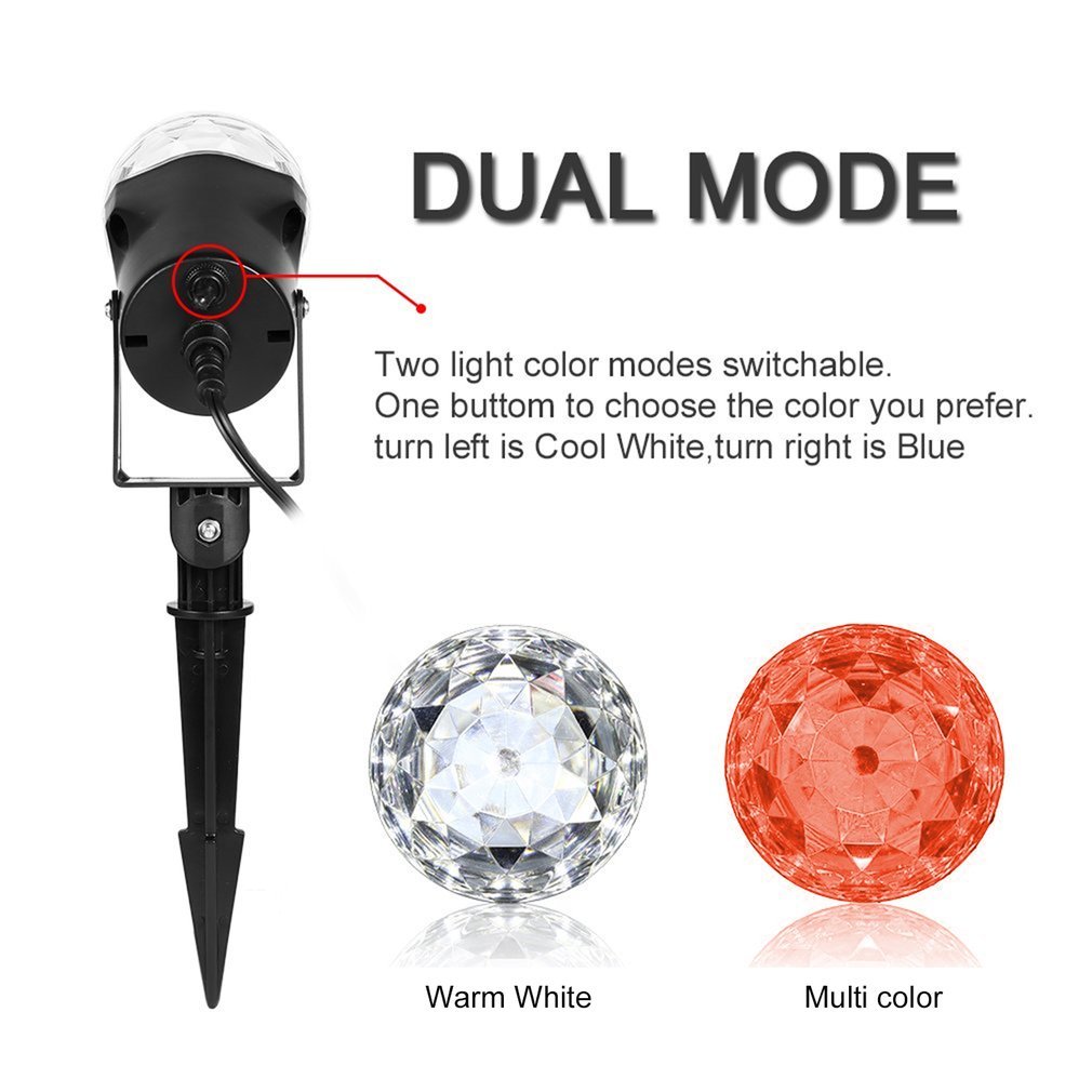 Christmas LED Flame Projector Lights for Decoration Lighting on Halloween, Holiday, Party, Garden, Christmas, Wedding, Outdoor LED Laser Flame Light Shower with Waterproof Rotating (Orange+Warm White)