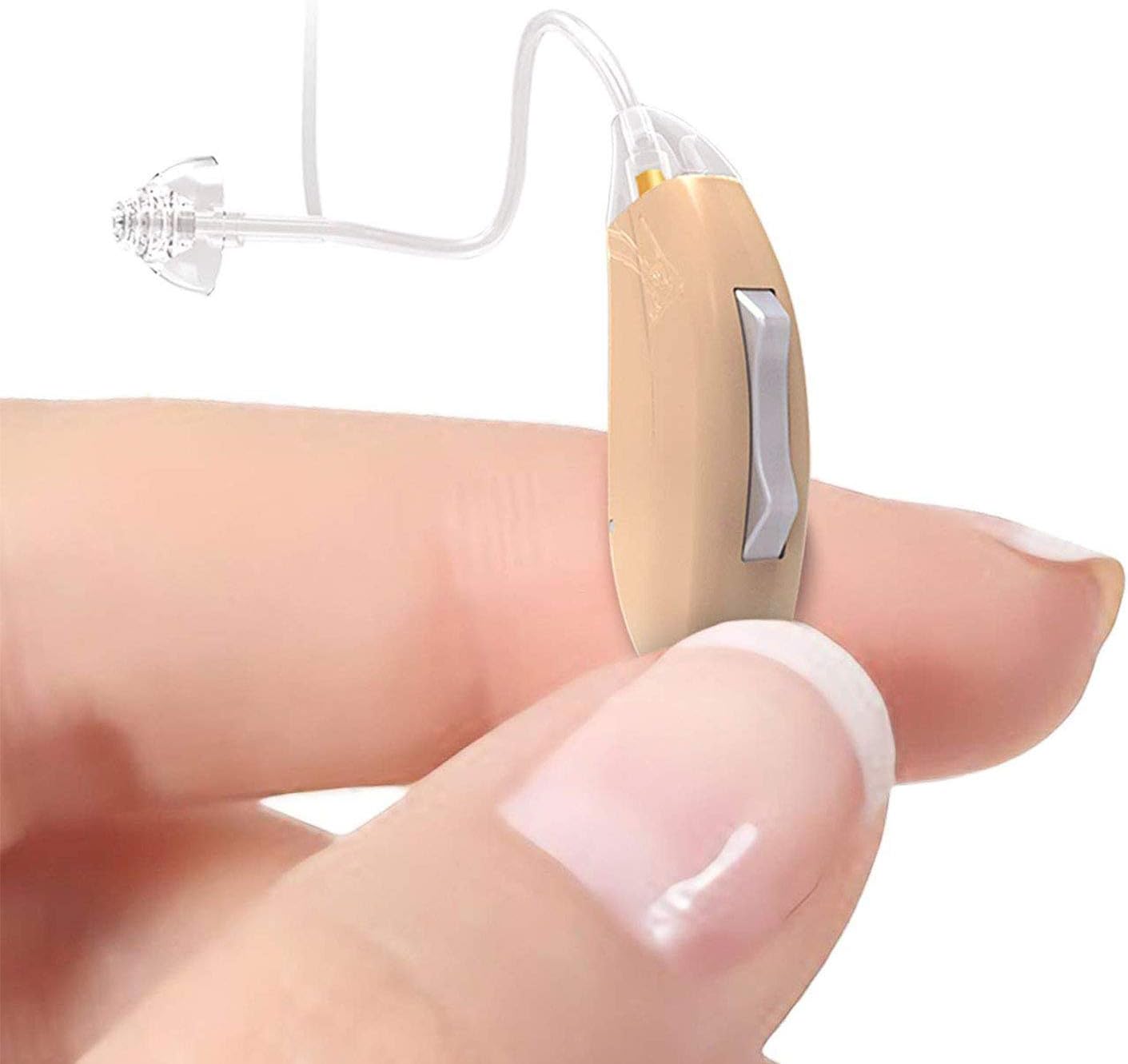 Digital Hearing Aid Amplifiers , Sound Amplifiers, Ear Sound Enhancer，Noise Reduction, Feedback Cancellation, Enhanced Speech, Listening Assistance Device Invisible, Fit for Either Ear.