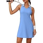 Golf Dress for Women Tennis Dresses Elastic Waist Polo Collar Sleeveless Sport Active Exercise Workout Athletic Dress