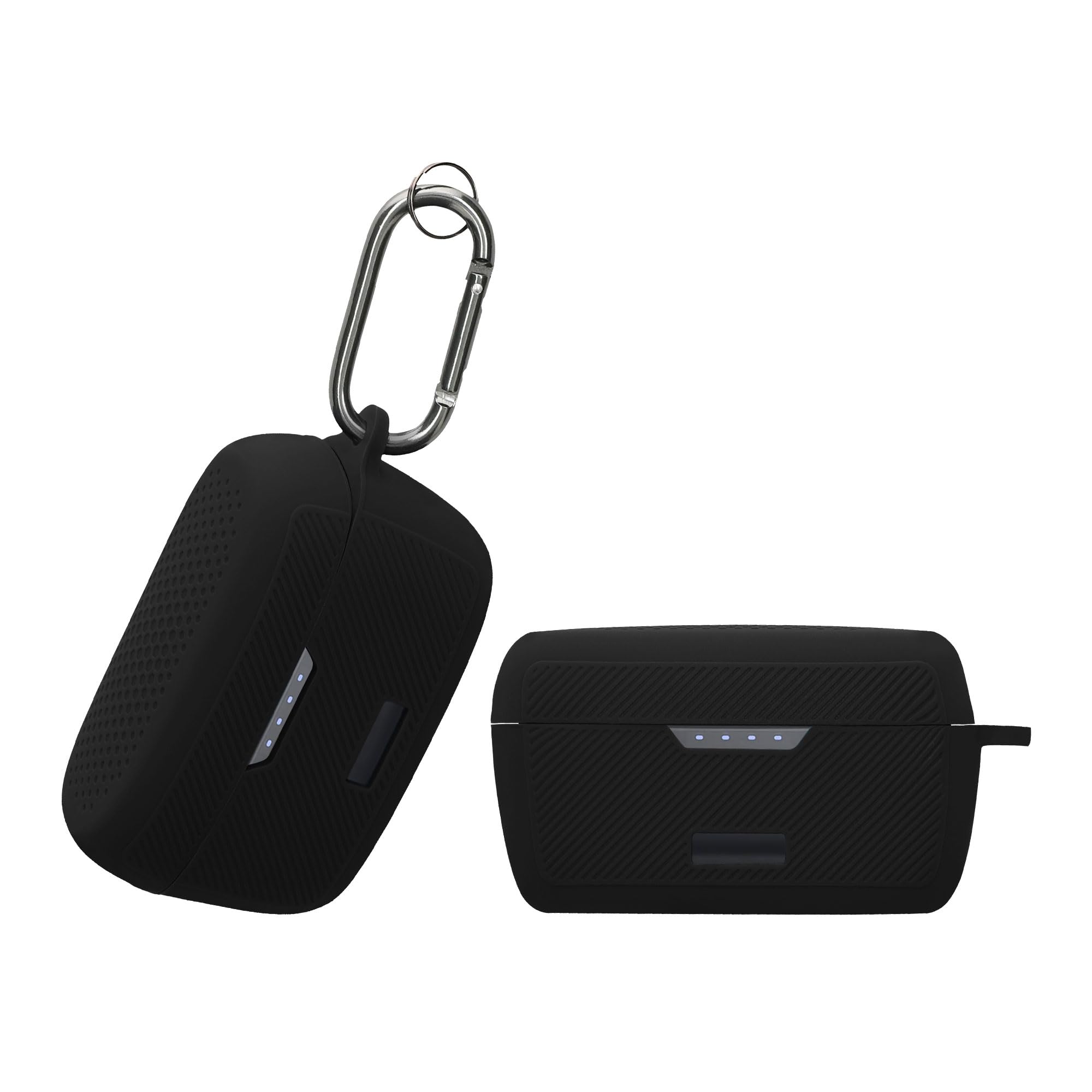 kwmobile Case Compatible with Bowie MA10 Case - Silicone Cover Holder for Earbuds - Black