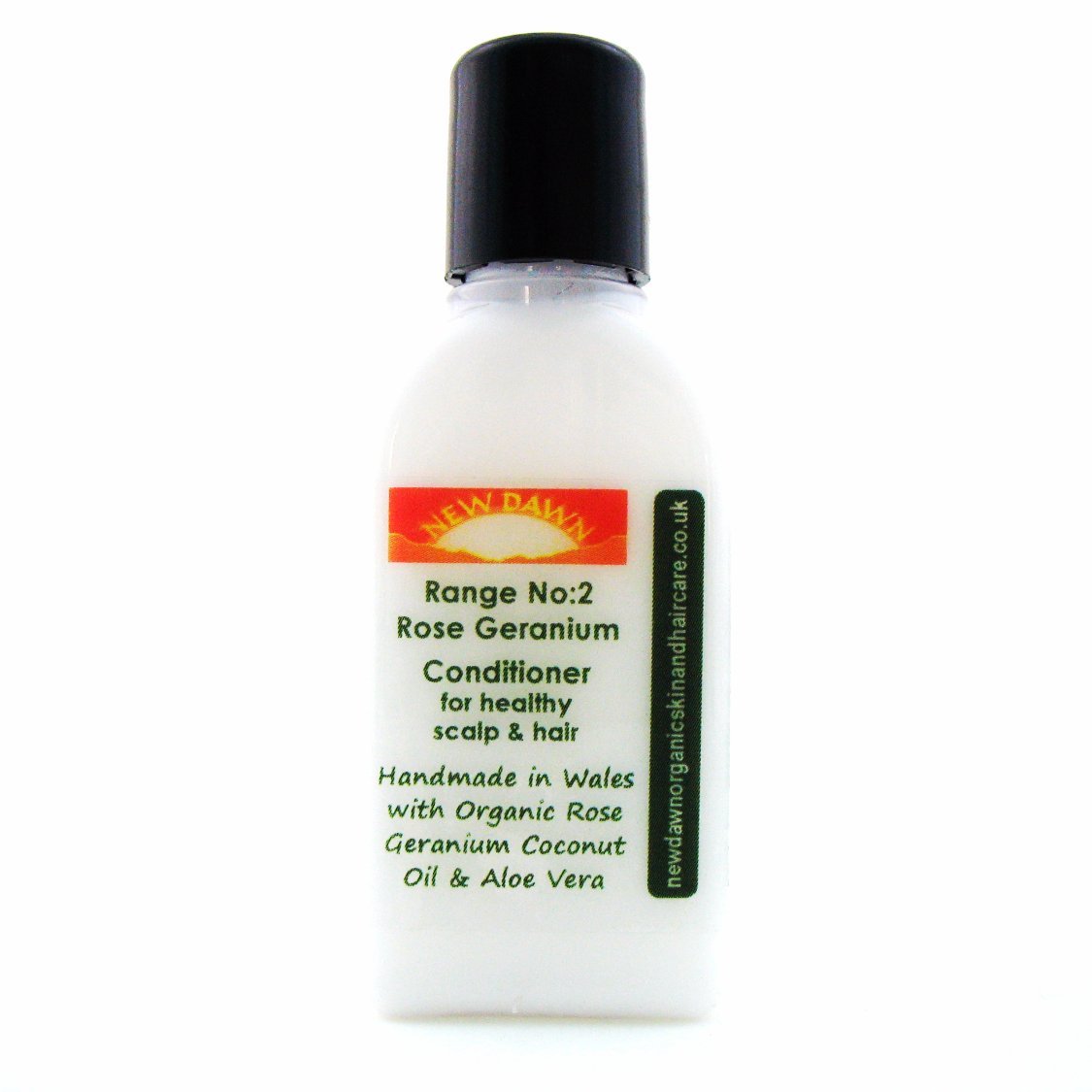 New DawnNatural Rose Geranium Hair Conditioner - 73% Organic - Range No.2 (25ml)