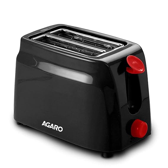 AGARO - 33264 750-Watt 2-Slice Pop-Up Toaster with 6 Toasting Settings & Removable Crumb