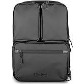 The Kenneth Cole REACTION Ryder 17-Inch Coated Polyester Travel Laptop Backpack Bag, Black