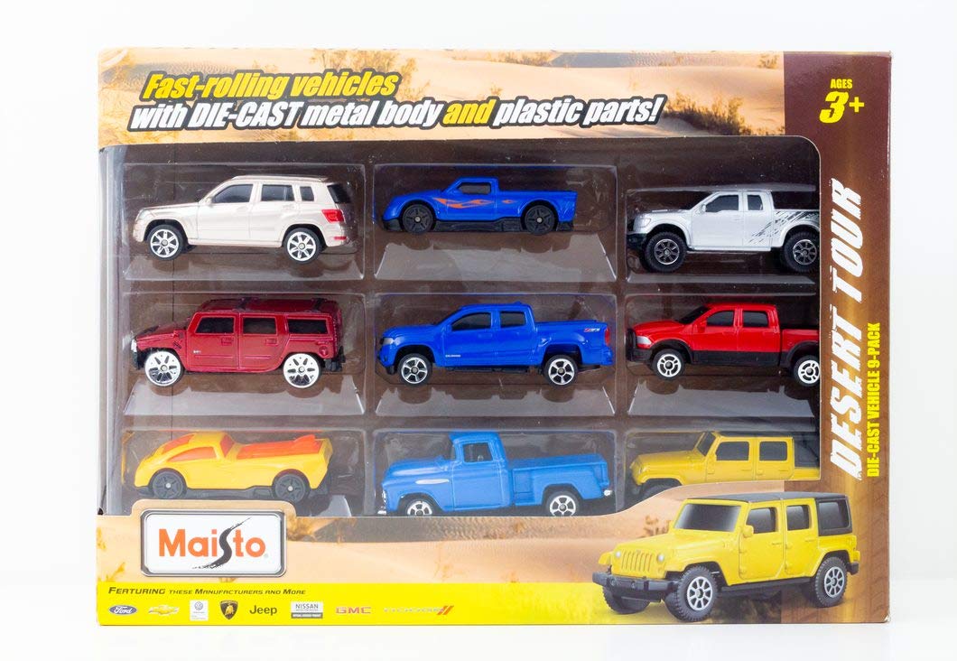 Maisto FRESH METAL 9 PIECE VEHICLE PACK Miniature Car Models – Incredibly Detailed Die-Cast Replica Collectible Model Vehicles