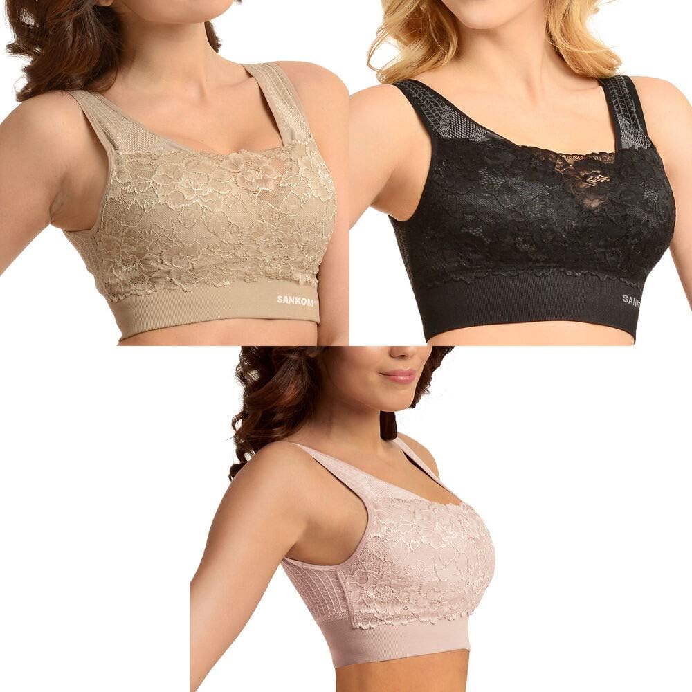 3 Piece Set Switzerland Patent Classic with Lace Bra Size L/XL
