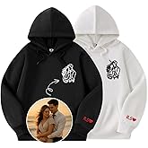 Chersinger Personalized Valentine's Day Gifts for Him and Her Custom Embroidered Hoodie & Sweatshirt