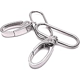 Goyunwell 1.5 inch Lobster Clasp Swivel Snap 1 1/2 inch Swivel Clasp Strap Clips Lobster Claw Lanyard Swivel Clasps Silver 38mm Extra Large Lobster Clasps Swivel Hooks for Purse(10pcs 1.5")