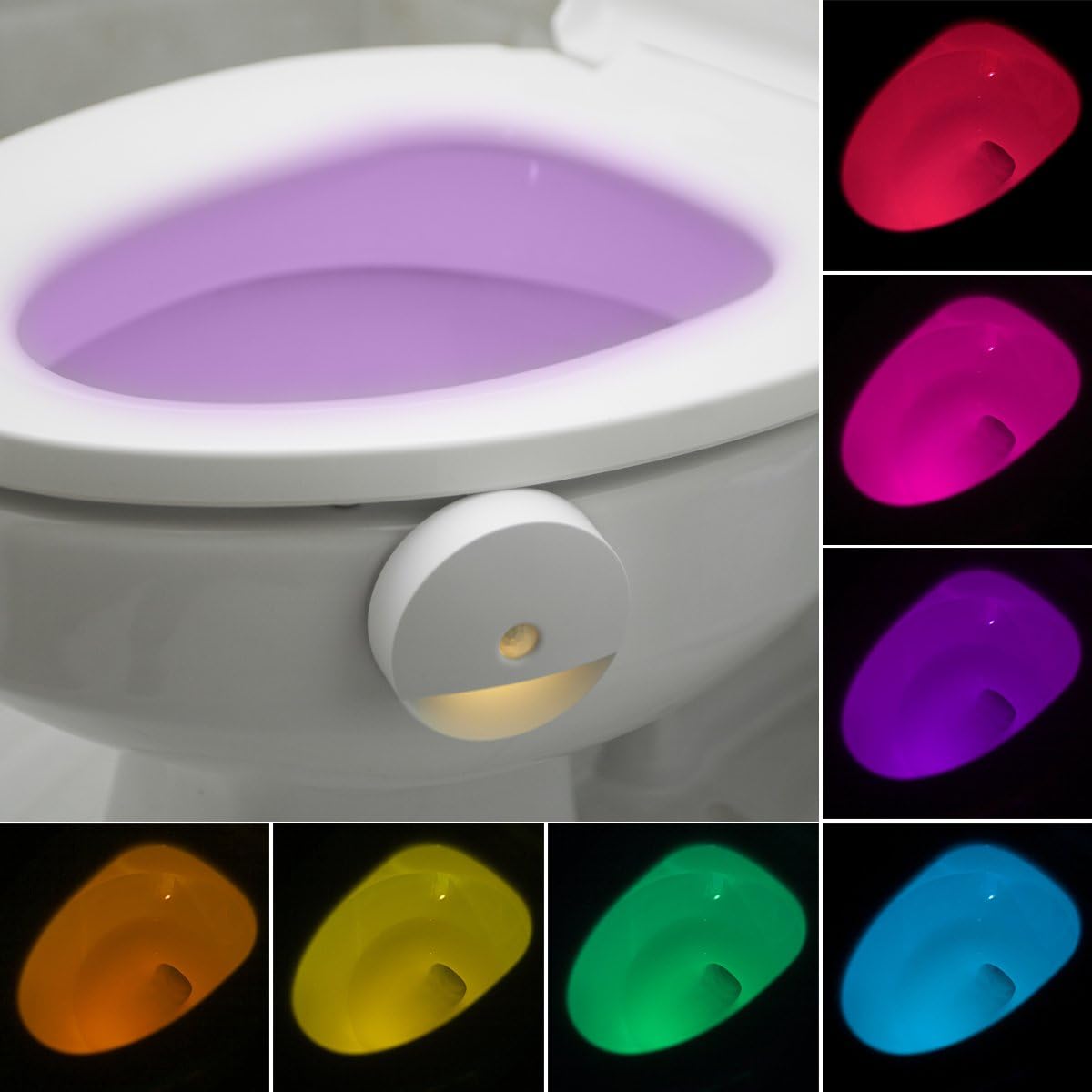 Colorful Motion Sensors Toilet Lights, Lusaf Home Toilet Bathroom Human