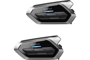 Sena 50R 3-Button Motorcycle Bluetooth Headset w/Sound by Harman Kardon Integrated Mesh Intercom System Premium Microphone & 