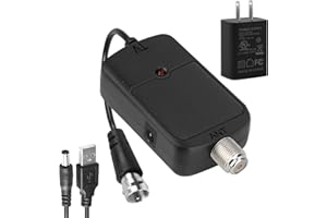 S·WONIU TV Antenna Amplifier Signal Booster Indoor HD Digital TV Antenna Booster Signal Amplifier 24db Distribution Amplifier Clears Up Pixelated Low Channels