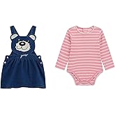 GUESS baby-girls Long Sleeve Bodysuit and Skirtall Set