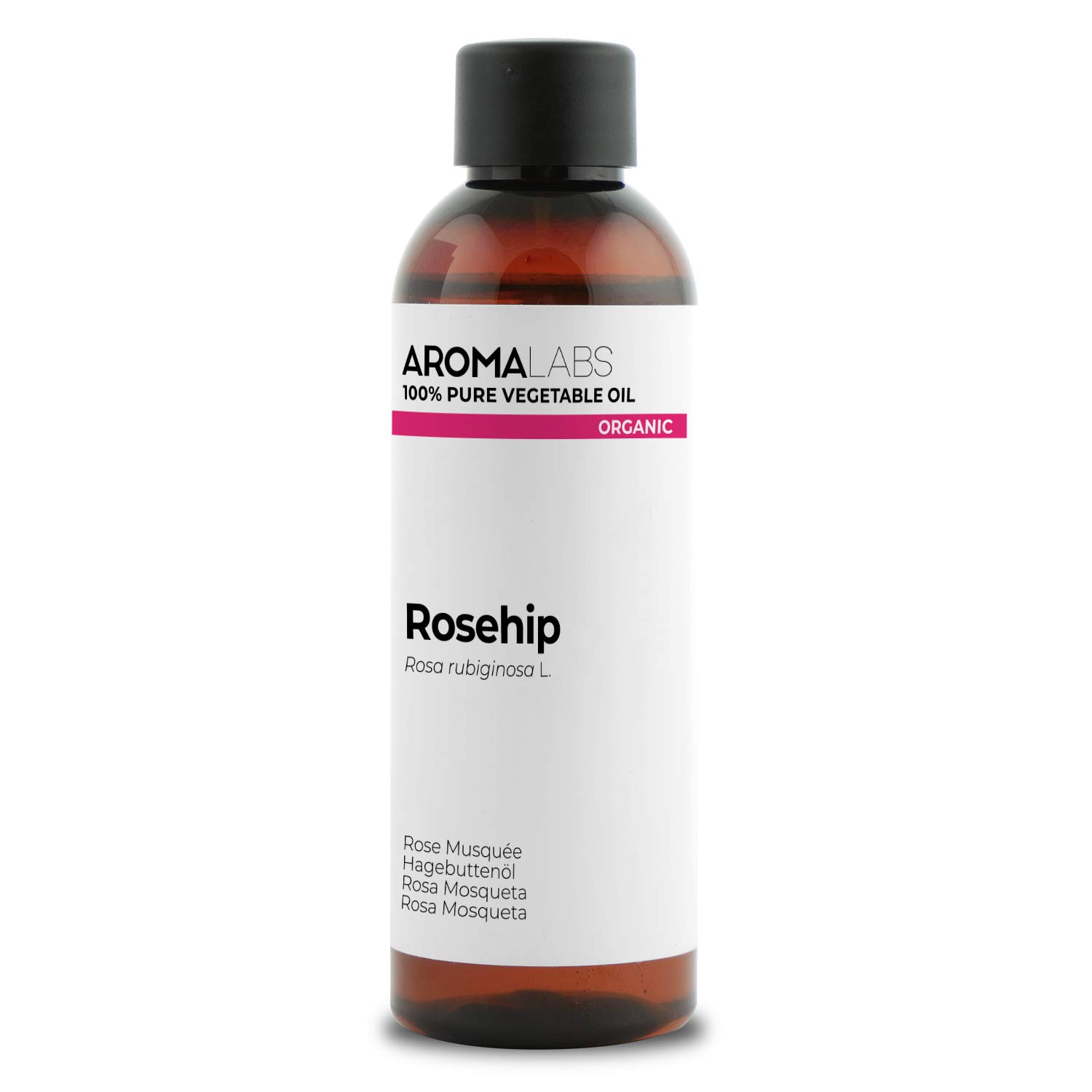 ORGANIC - ROSEHIP Oil - 100mL - 100% Pure, Natural, Cold Pressed and Cosmos Certified - AROMA LABS (French Brand)
