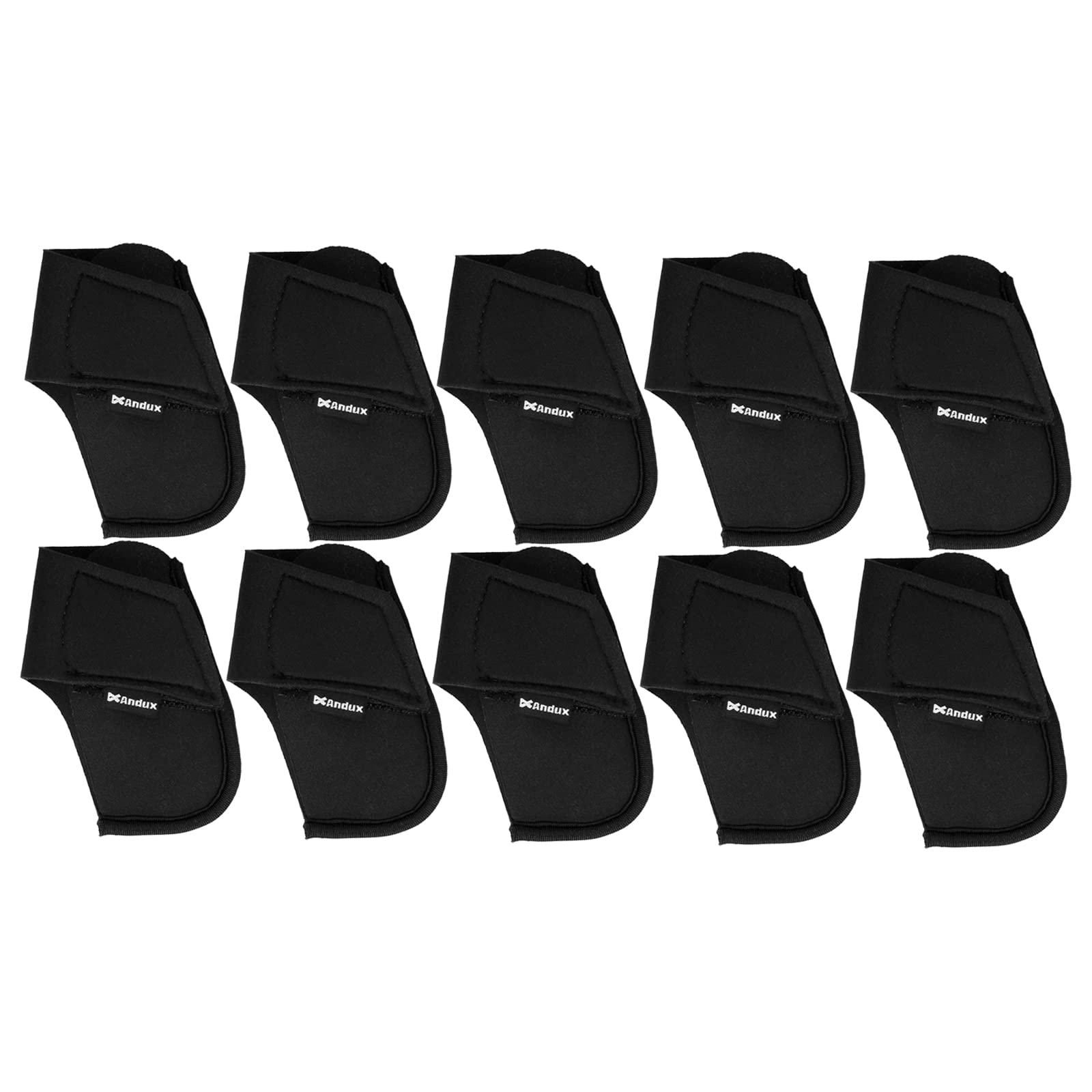 Andux 10Pack Neoprene Golf Irons Club Head Covers Pouch Holder Black MT/N01