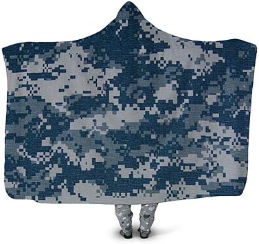 YHZY Manta con Capucha De Felpa Impresa En 3D De Camuflaje Complejo