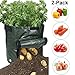 KCOOL Potato Grow Bags, Durable 2 Pack 7 Gallon Potato Planter with Access Flap, Raised Garden Bed for Planting Vegetables, Taro, Radish, Carrots, Onions