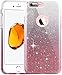 iPhone 6 Plus Case,Inspirationc 3 Layer Hybrid Semi-Transparent Soft Bling Crystal Diamond Cover Case for iPhone 6 Plus/6S Plus 5.5 Inch-Silver and Pink