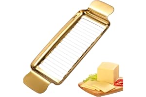 Lyreh Butter & Cheese Slicer Cutter, Stainless Steel Ergonomic Cutter with Portable Grip Portion Control Slicing Tool for But