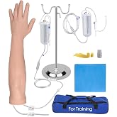 Phlebotomy Practice Kit for Education, IV Practice Arm with Veins | Silicone Surface, Simulated Flashback and Catheter Insertion, IV Access, Nursing School Essentials