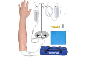 SimCoach Phlebotomy Practice Kit for Injection Training, IV Practice Kit with Phlebotomy Arm, Venipuncture and Blood Draw Practice Kit for Medical Students, Education Training Only