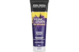 John Frieda Violet Crush Intense Purple Shampoo for Brass Repair of Natural, Colour-Treated, and Bleached Blonde Hair | Neutr