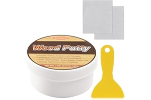 SEISSO Wood Putty, Water-Based Woods Filler, White Wooden Putty for Trim, Woods Filler Paintable, Stainable, Wooden Furniture Repair kit - Restore Wooden Table, Cabinet, Floors, Door