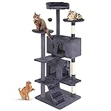 FDW Cat Tree 54in Cat Tower Multi-Level Durable Cat