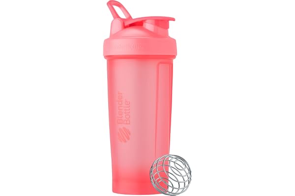 BlenderBottle Classic V2 Shaker Bottle Perfect for Protein Shakes and Pre Workout, 28-Ounce, Light Pink