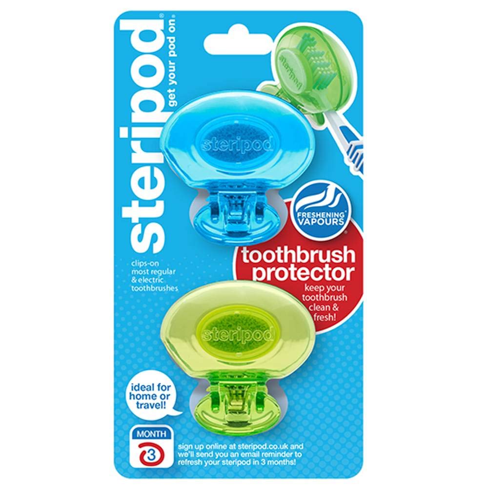 steripod ENE03-BRK Toothbrush Protector Dual Pack (Assorted Colors): Clothing